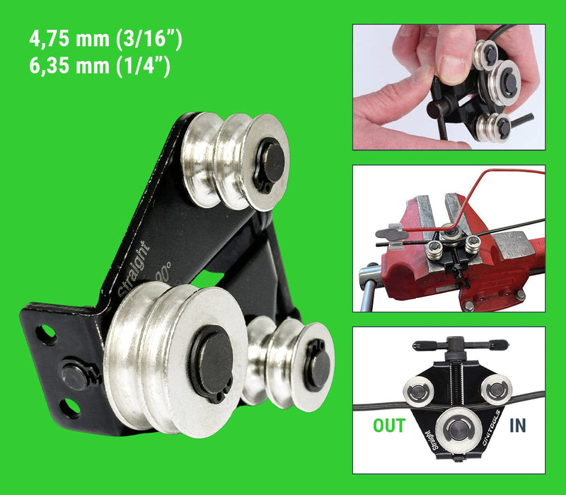 Brake Line Straightening & Bending Tool, 4.75 MM (3/16") + 6.35 MM (1/4")
