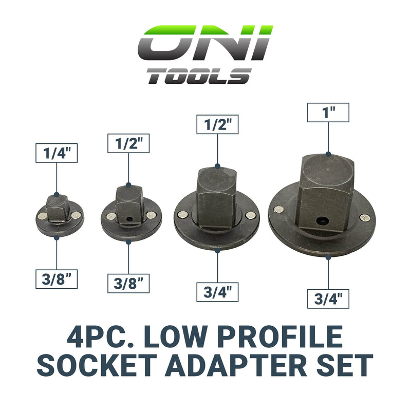 Universal Low Profile Impact Socket Adapter Set (Set of 4 Pcs)