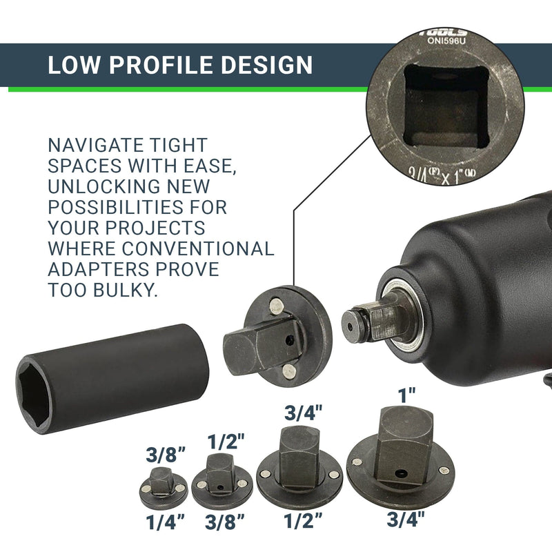 Universal Low Profile Impact Socket Adapter Set (Set of 4 Pcs)