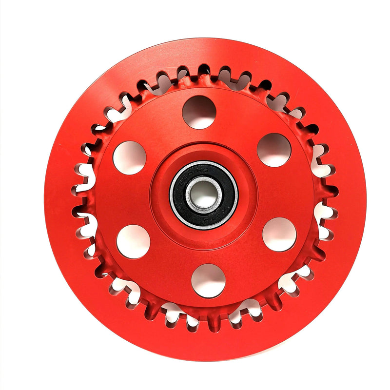 Oni Tools-ONI327M-RD-Ducati Billet Aluminum Dry Clutch Pressure Plate 194.2.001.1B 19420011B 19420151A Alternative With Teeth